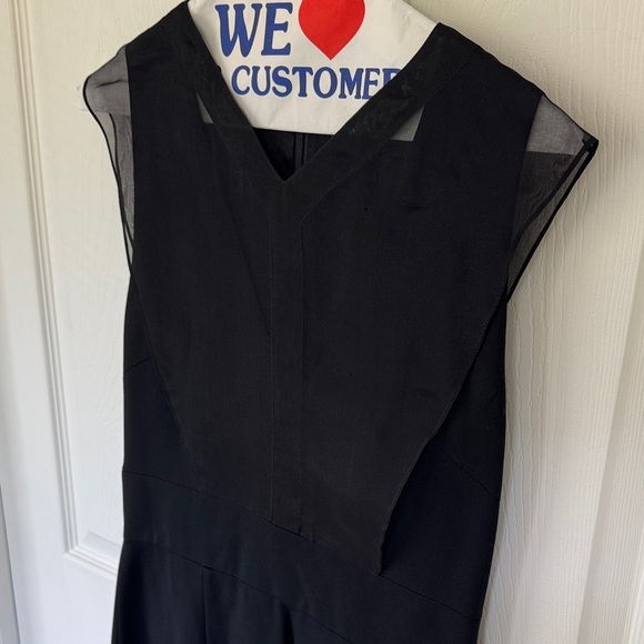 Elegant Black Sheer Overlay Cushnie et Ochs dress - Sz 8 - Picture 3 of 11